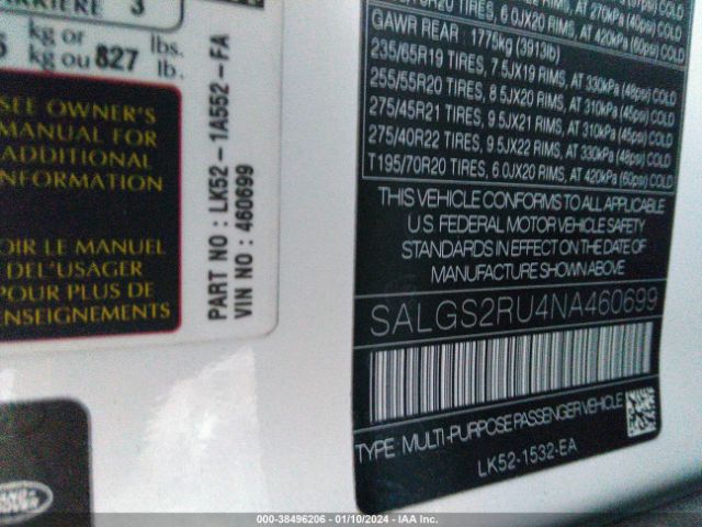 SALGS2RU4NA460699 Land Rover Range Rover Westminster