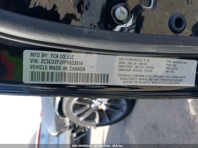 Dodge Challenger R/t Scat Pack 2023 2C3CDZFJ9PH633614 Image 9