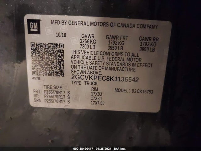 Chevrolet Silverado 1500 Ld Lt 2019 2GCVKPEC8K1136542 Image 9