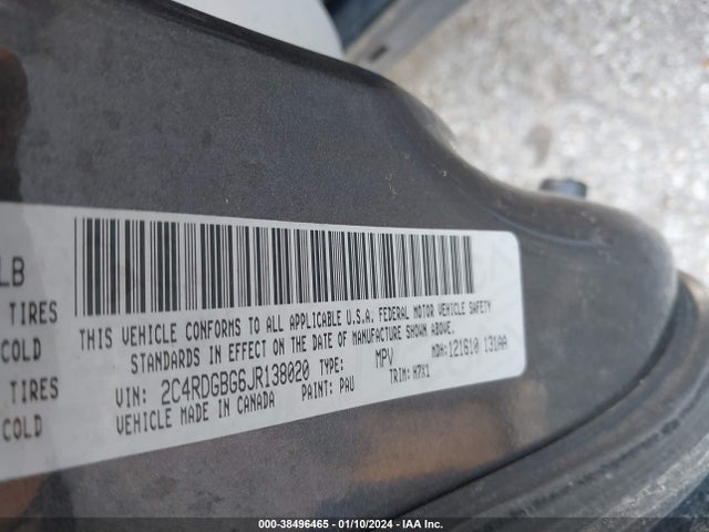 Dodge Grand Caravan Se 2018 2C4RDGBG6JR138020 Image 9