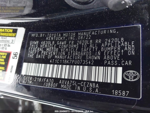 Toyota CAMRY LE 2023 4T1C11BK7PU073542 Image 9