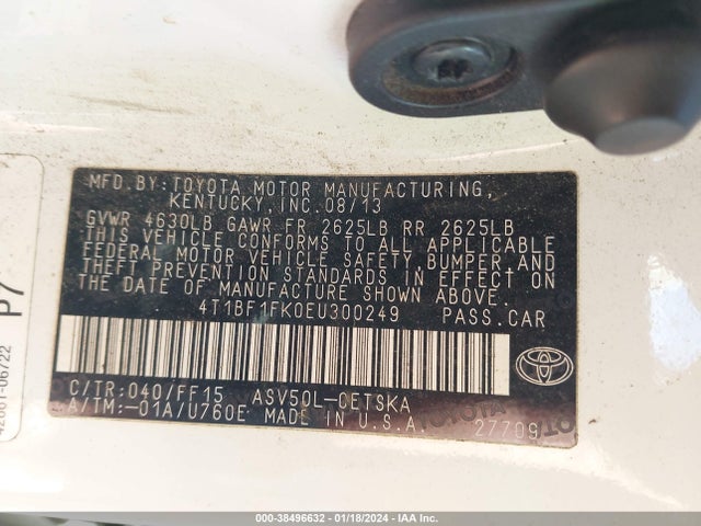 Toyota CAMRY SE 2014 4T1BF1FK0EU300249 Image 9