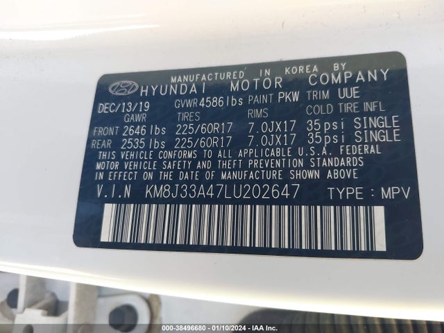 Hyundai Tucson Value 2020 KM8J33A47LU202647 Image 9