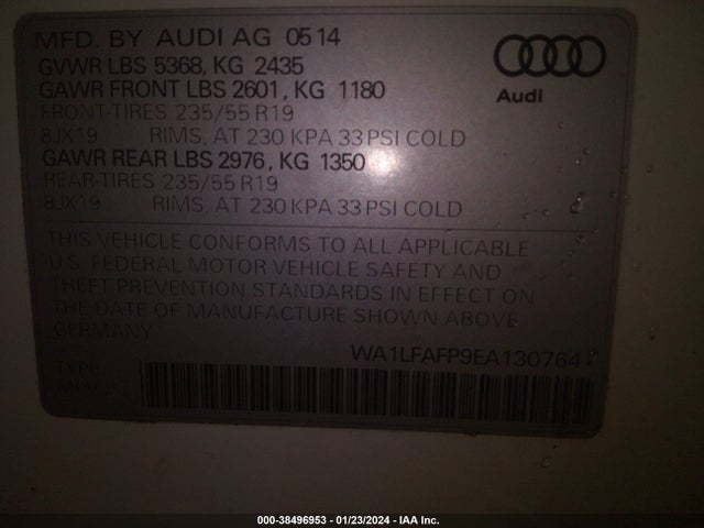 WA1LFAFP9EA130764 Audi Q5 2.0t Premium