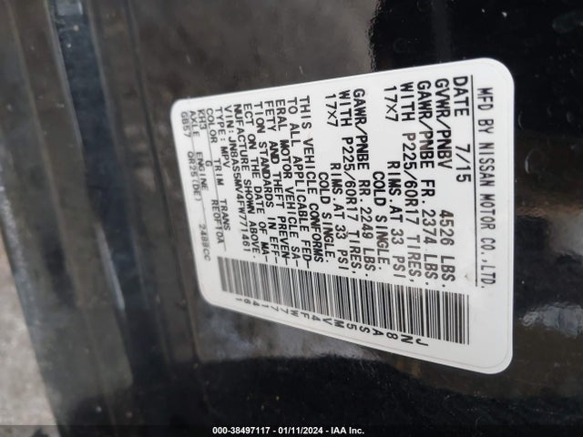 Nissan Rogue Select S 2015 JN8AS5MV4FW771461 Image 9