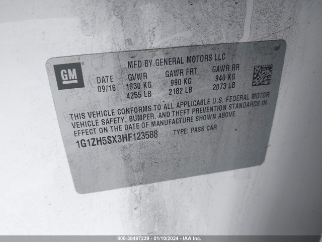 Chevrolet Malibu Premier 2017 1G1ZH5SX3HF123588 Image 9