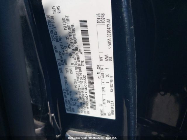 1FMCU0GXXGUC60232 Ford ESCAPE SE