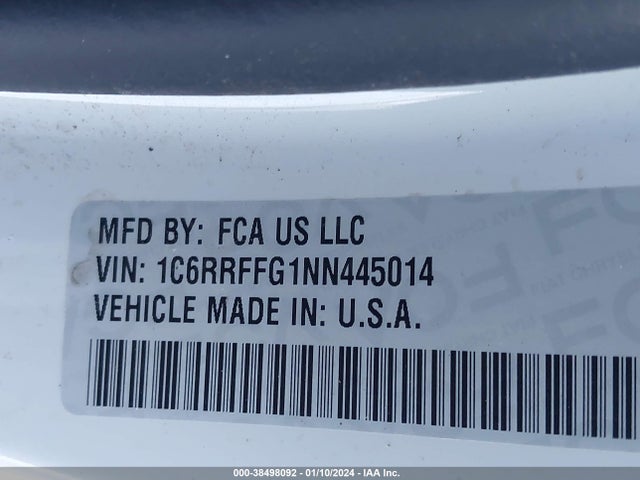RAM 1500 Big Horn  4x4 5'7 Box 2022 1C6RRFFG1NN445014 Image 9