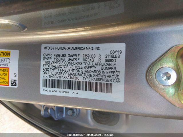 1HGCV1F1XKA167260 Honda ACCORD LX