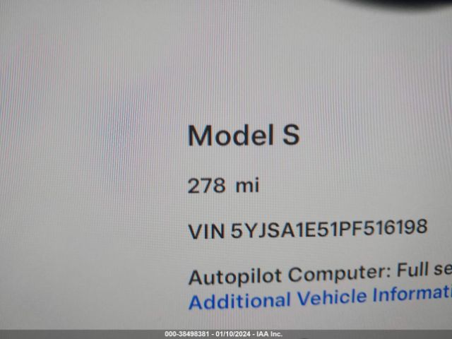 5YJSA1E51PF516198 Tesla Model S Dual Motor All-wheel Drive/standard Range
