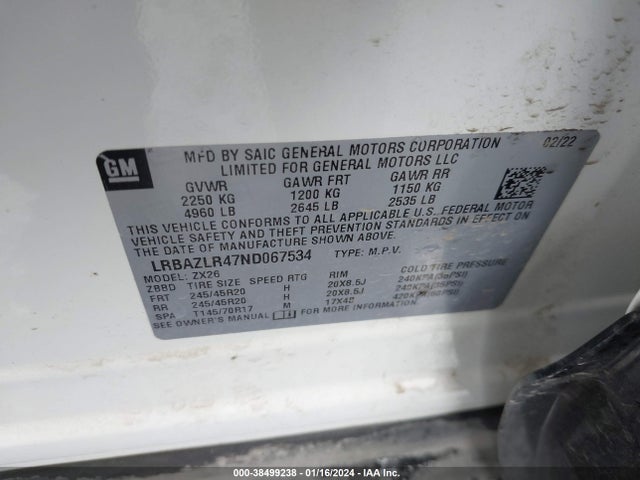 Buick Envision Fwd Preferred 2022 LRBAZLR47ND067534 Image 9