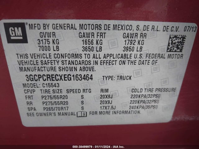 Chevrolet Silverado 1500 1lt 2014 3GCPCRECXEG163464 Image 9