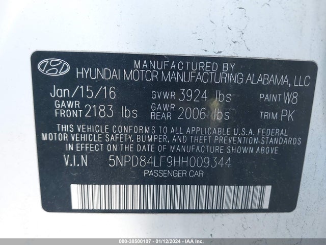 Hyundai 2017 2017 5NPD84LF9HH009344 Image 25