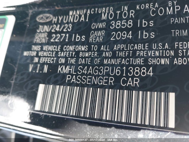Hyundai ELANTRA SEL 2023 KMHLS4AG3PU613884 Image 9