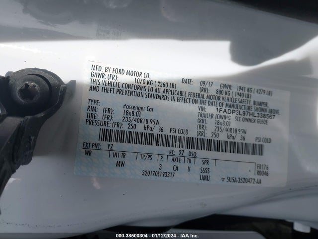 Ford FOCUS ST 2017 1FADP3L97HL338567 Image 9