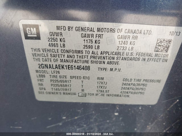 Chevrolet EQUINOX LS 2014 2GNALAEK1E6146408 Image 9