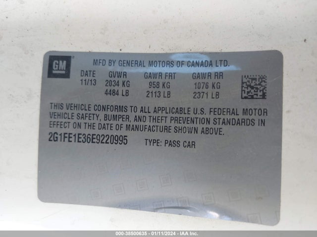 Chevrolet Camaro 1ls 2014 2G1FE1E36E9220995 Image 9