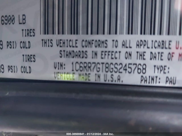 RAM 1500 Big Horn 2016 1C6RR7GT8GS245768 Image 9