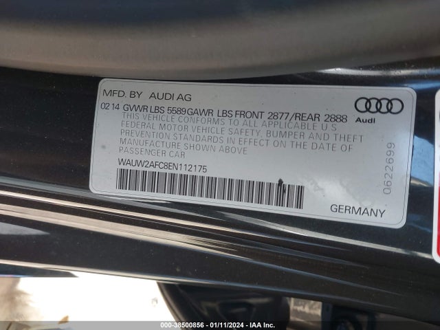 WAUW2AFC8EN112175 Audi S7 4.0t Prestige