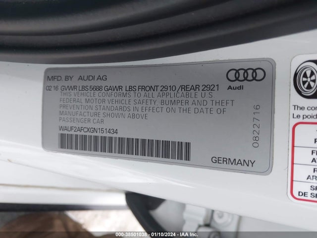 Audi S6 4.0t Premium Plus 2016 WAUF2AFCXGN151434 Image 9