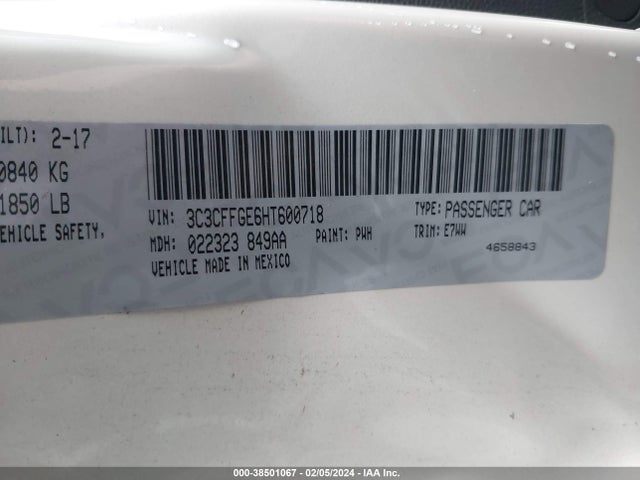 2017 FIAT 500E 3C3CFFGE6HT600718 Photo 8