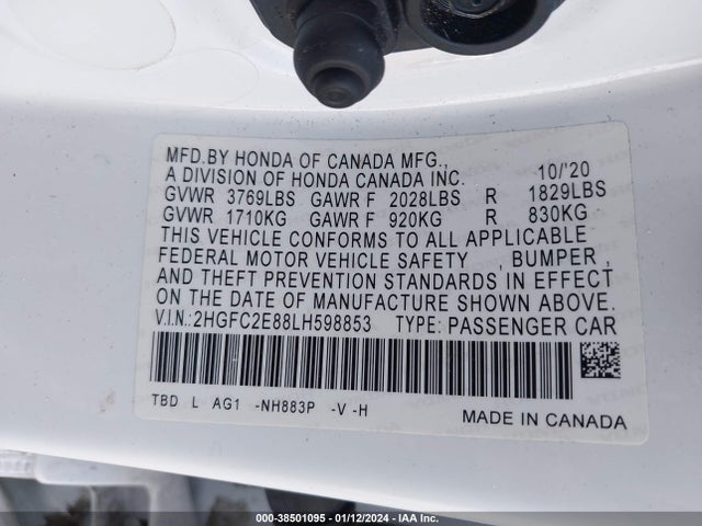 Honda Civic Sport 2020 2HGFC2E88LH598853 Image 9