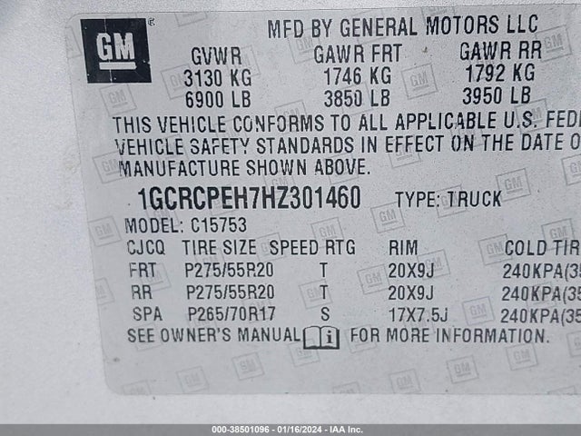 Chevrolet Silverado 1500 Custom 2017 1GCRCPEH7HZ301460 Image 9