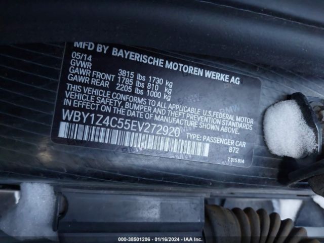 WBY1Z4C55EV272920 BMW I3 Base W/range Extender