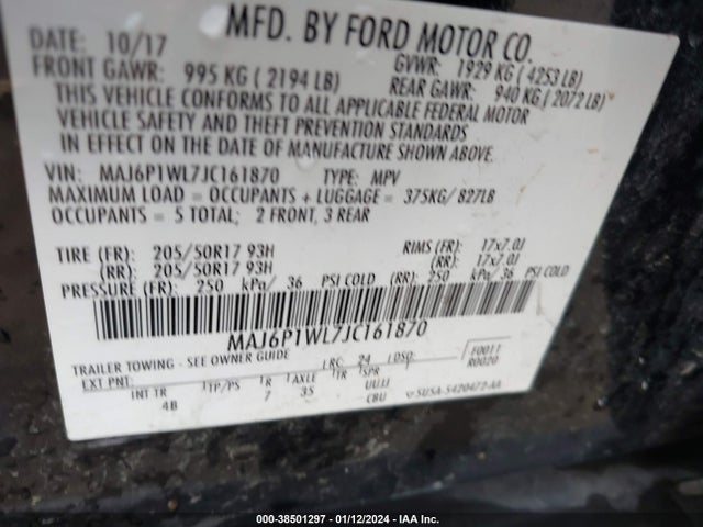 Ford Ecosport Titanium 2018 MAJ6P1WL7JC161870 Image 9