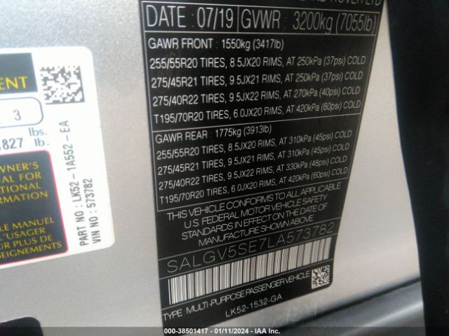 SALGV5SE7LA573782 Land Rover Range Rover Autobiography
