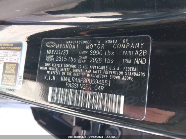 KMHLR4AF8PU594851 Hyundai Elantra N Line