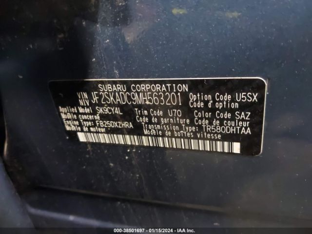 JF2SKADC9MH563201 Subaru Forester