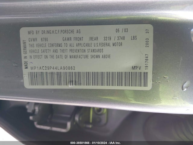 2004 PORSCHE CAYENNE WP1AC29P44LA90862 Photo 8