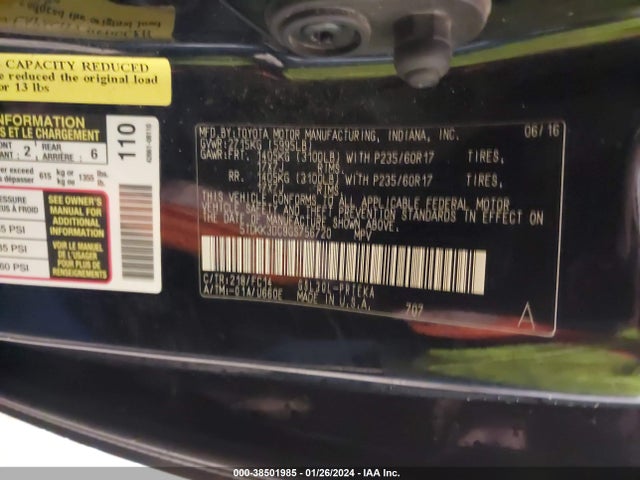 Toyota Sienna Le 8 Passenger 2016 5TDKK3DC9GS756720 Image 25