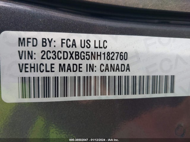 Dodge Charger Sxt Rwd 2022 2C3CDXBG5NH182760 Image 9