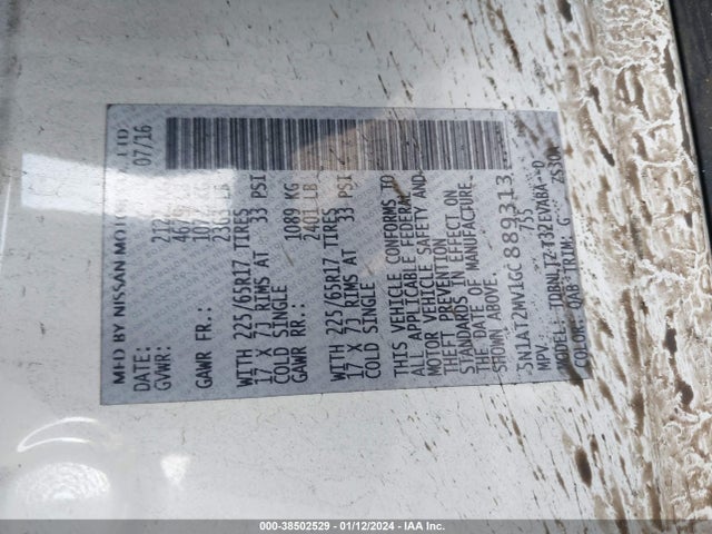 Nissan ROGUE SV 2016 5N1AT2MV1GC889313 Image 9
