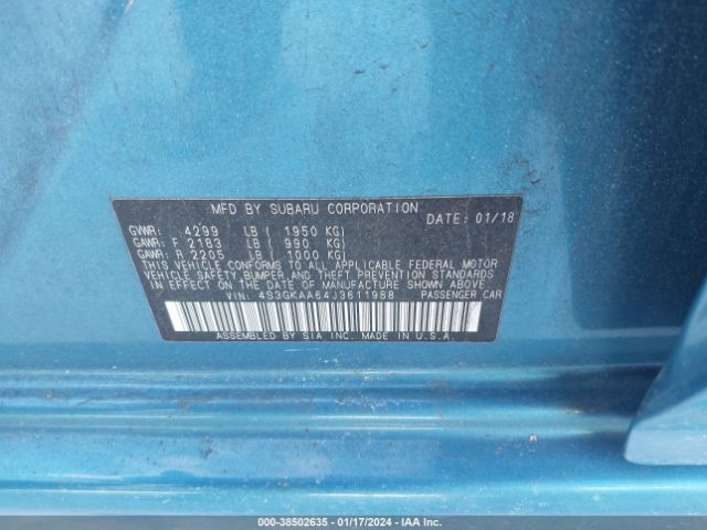 4S3GKAA64J3611988 Subaru Impreza 2.0i