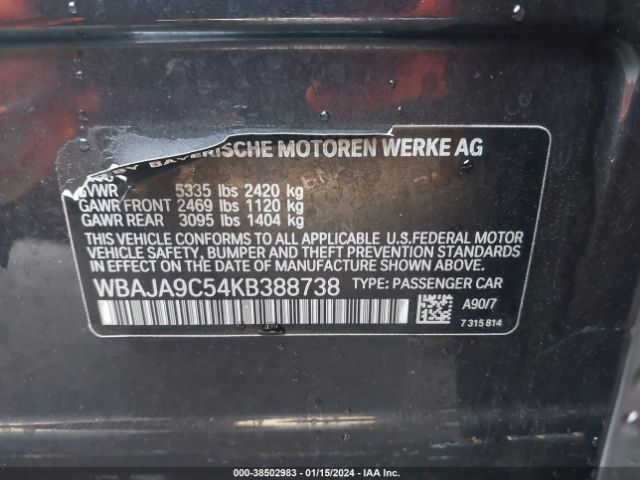 WBAJA9C54KB388738 BMW 530e Iperformance