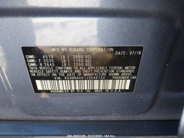 4S3BNAA61J3046732 Subaru Legacy 2.5i
