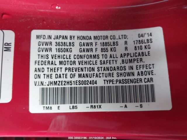 JHMZE2H51ES002404 Honda Insight Lx