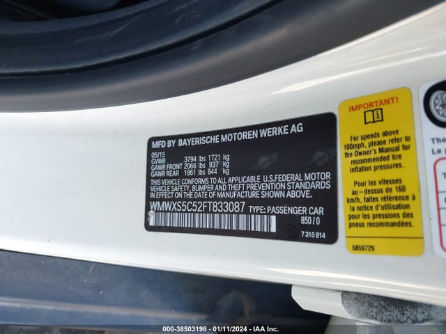 2015 MINI HARDTOP WMWXS5C52FT833087 Photo 8