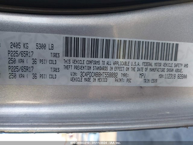 Dodge JOURNEY SE 2017 3C4PDCAB8HT558892 Image 9