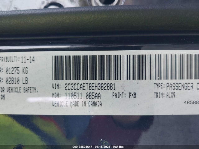 Chrysler 300C 2014 2C3CCAET8EH382881 Image 9