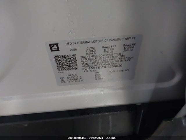 Chevrolet Equinox Awd 2fl 2020 2GNAXTEV3L6256030 Image 9