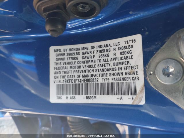 19XFC1F74HE005832 Honda Civic Ex-l