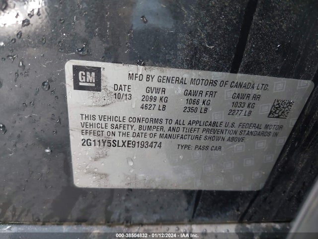 Chevrolet Impala 1ls 2014 2G11Y5SLXE9193474 Image 9