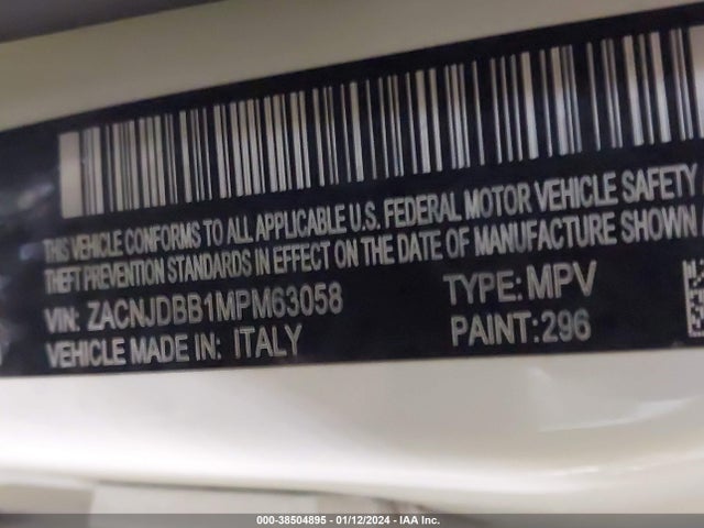 ZACNJDBB1MPM63058 Jeep Renegade 80th Anniversary 4x4