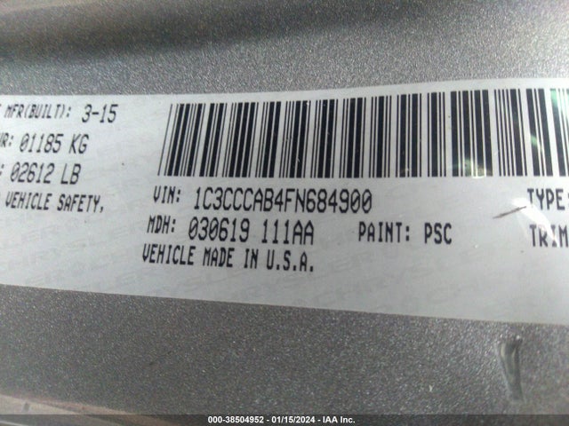 Chrysler 200 Limited 2015 1C3CCCAB4FN684900 Image 9