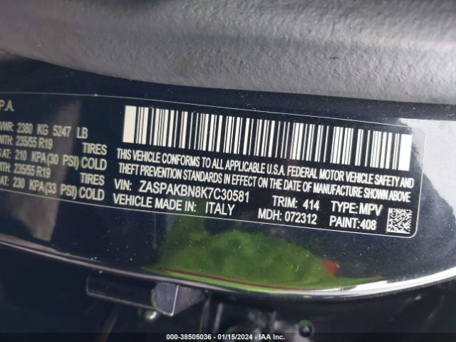 ZASPAKBN8K7C30581 Alfa Romeo Stelvio Ti Awd