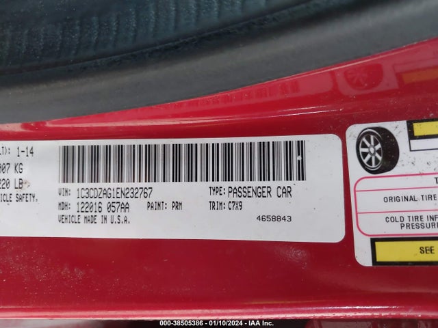 Dodge AVENGER SE 2014 1C3CDZAG1EN232767 Image 9
